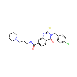 O=C(NCCCN1CCCCC1)c1ccc2c(=O)n(Cc3ccc(Cl)cc3)c(S)nc2c1 ZINC000020644031