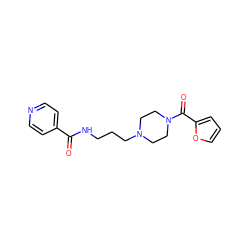 O=C(NCCCN1CCN(C(=O)c2ccco2)CC1)c1ccncc1 ZINC000653705929