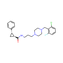 O=C(NCCCN1CCN(Cc2c(F)cccc2Cl)CC1)[C@H]1C[C@@H]1c1ccccc1 ZINC000140328822