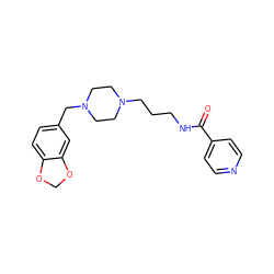 O=C(NCCCN1CCN(Cc2ccc3c(c2)OCO3)CC1)c1ccncc1 ZINC000653705960