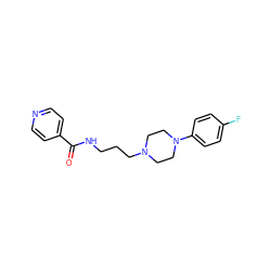 O=C(NCCCN1CCN(c2ccc(F)cc2)CC1)c1ccncc1 ZINC000653706040