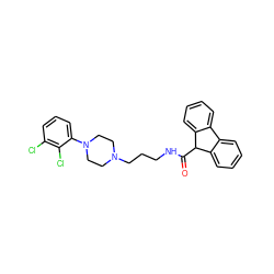 O=C(NCCCN1CCN(c2cccc(Cl)c2Cl)CC1)C1c2ccccc2-c2ccccc21 ZINC000013534332