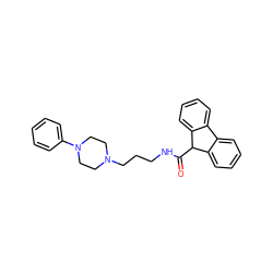 O=C(NCCCN1CCN(c2ccccc2)CC1)C1c2ccccc2-c2ccccc21 ZINC000013534327