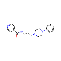 O=C(NCCCN1CCN(c2ccccc2)CC1)c1ccncc1 ZINC000031240922