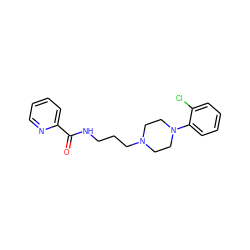 O=C(NCCCN1CCN(c2ccccc2Cl)CC1)c1ccccn1 ZINC000068124986