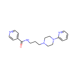 O=C(NCCCN1CCN(c2ccccn2)CC1)c1ccncc1 ZINC000653706036