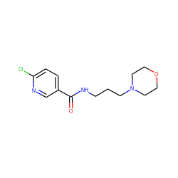 O=C(NCCCN1CCOCC1)c1ccc(Cl)nc1 ZINC000020441627