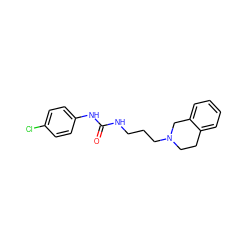 O=C(NCCCN1CCc2ccccc2C1)Nc1ccc(Cl)cc1 ZINC000002861003