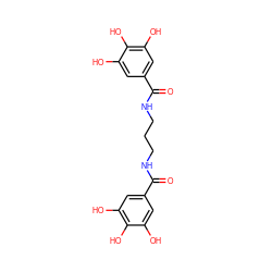 O=C(NCCCNC(=O)c1cc(O)c(O)c(O)c1)c1cc(O)c(O)c(O)c1 ZINC000003814482