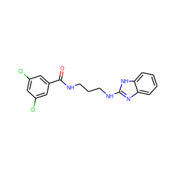 O=C(NCCCNc1nc2ccccc2[nH]1)c1cc(Cl)cc(Cl)c1 ZINC000473135221