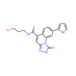 O=C(NCCCO)c1cc2n[nH]c(=O)n2c2cc(-c3ccc[nH]3)ccc12 ZINC000084603548