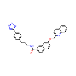 O=C(NCCCc1ccc(-c2nnn[nH]2)cc1)c1ccc2ccc(OCc3ccc4ccccc4n3)cc2c1 ZINC000013804749