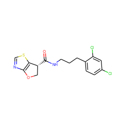 O=C(NCCCc1ccc(Cl)cc1Cl)[C@@H]1COc2ncsc21 ZINC000220870850