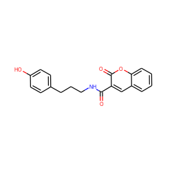 O=C(NCCCc1ccc(O)cc1)c1cc2ccccc2oc1=O ZINC000074582751