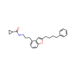 O=C(NCCCc1cccc2oc(CCCCc3ccccc3)cc12)C1CC1 ZINC000028384581