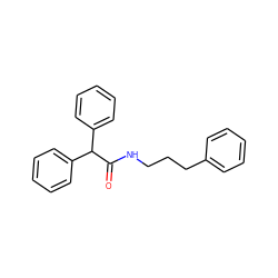 O=C(NCCCc1ccccc1)C(c1ccccc1)c1ccccc1 ZINC000003269206