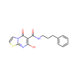 O=C(NCCCc1ccccc1)c1c(O)nc2sccn2c1=O ZINC000016690014