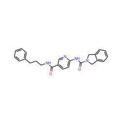 O=C(NCCCc1ccccc1)c1ccc(NC(=O)N2Cc3ccccc3C2)nc1 ZINC000166395584