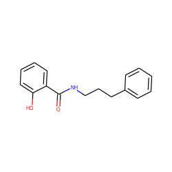 O=C(NCCCc1ccccc1)c1ccccc1O ZINC000002989649