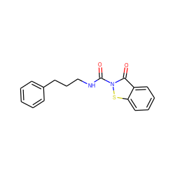 O=C(NCCCc1ccccc1)n1sc2ccccc2c1=O ZINC000135954044