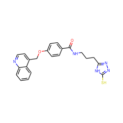 O=C(NCCCc1nnc(S)[nH]1)c1ccc(OCc2ccnc3ccccc23)cc1 ZINC000028903203