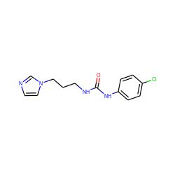 O=C(NCCCn1ccnc1)Nc1ccc(Cl)cc1 ZINC000002478420