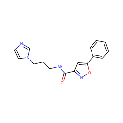 O=C(NCCCn1ccnc1)c1cc(-c2ccccc2)on1 ZINC000006110608