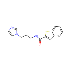 O=C(NCCCn1ccnc1)c1cc2ccccc2s1 ZINC000198162969