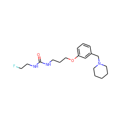 O=C(NCCF)NCCCOc1cccc(CN2CCCCC2)c1 ZINC000013725159