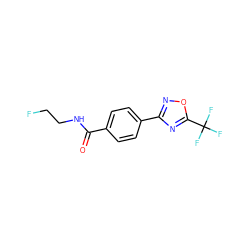 O=C(NCCF)c1ccc(-c2noc(C(F)(F)F)n2)cc1 ZINC000142917026