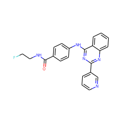 O=C(NCCF)c1ccc(Nc2nc(-c3cccnc3)nc3ccccc23)cc1 ZINC000653704199