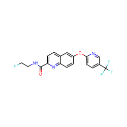 O=C(NCCF)c1ccc2cc(Oc3ccc(C(F)(F)F)cn3)ccc2n1 ZINC001772639279