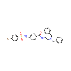 O=C(NCCN(Cc1ccccc1)Cc1ccccc1)c1ccc(CNS(=O)(=O)c2ccc(Br)cc2)cc1 ZINC000066167338