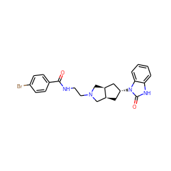 O=C(NCCN1C[C@H]2C[C@H](n3c(=O)[nH]c4ccccc43)C[C@H]2C1)c1ccc(Br)cc1 ZINC000299820382