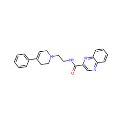 O=C(NCCN1CC=C(c2ccccc2)CC1)c1cnc2ccccc2n1 ZINC000140317286