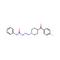 O=C(NCCN1CCC(C(=O)c2ccc(F)cc2)CC1)Nc1ccccc1 ZINC000000604816