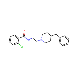 O=C(NCCN1CCC(Cc2ccccc2)CC1)c1ccccc1Cl ZINC000026746947