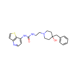 O=C(NCCN1CCC(O)(Cc2ccccc2)CC1)Nc1ccnc2ccsc12 ZINC000220170561