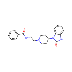 O=C(NCCN1CCC(n2c(=O)[nH]c3ccccc32)CC1)c1ccccc1 ZINC000028878949