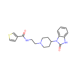 O=C(NCCN1CCC(n2c(=O)[nH]c3ccccc32)CC1)c1ccsc1 ZINC000028878983