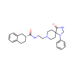 O=C(NCCN1CCC2(CC1)C(=O)NCN2c1ccccc1)[C@@H]1CCc2ccccc2C1 ZINC000040897236