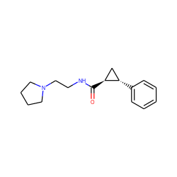 O=C(NCCN1CCCC1)[C@H]1C[C@@H]1c1ccccc1 ZINC000169224762