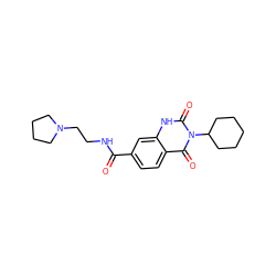 O=C(NCCN1CCCC1)c1ccc2c(=O)n(C3CCCCC3)c(=O)[nH]c2c1 ZINC000028640970