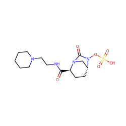 O=C(NCCN1CCCCC1)[C@@H]1CC[C@@H]2CN1C(=O)N2OS(=O)(=O)O ZINC000096168595