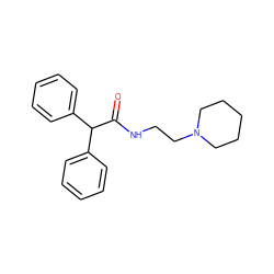 O=C(NCCN1CCCCC1)C(c1ccccc1)c1ccccc1 ZINC000013755532