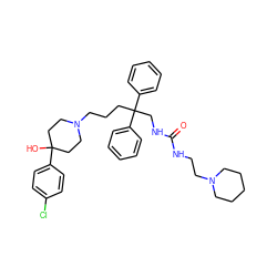 O=C(NCCN1CCCCC1)NCC(CCCN1CCC(O)(c2ccc(Cl)cc2)CC1)(c1ccccc1)c1ccccc1 ZINC000027298671