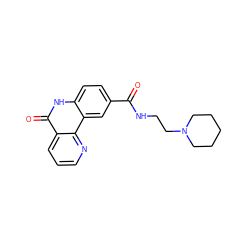 O=C(NCCN1CCCCC1)c1ccc2[nH]c(=O)c3cccnc3c2c1 ZINC000169705872