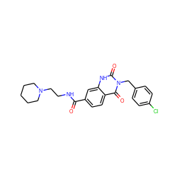 O=C(NCCN1CCCCC1)c1ccc2c(=O)n(Cc3ccc(Cl)cc3)c(=O)[nH]c2c1 ZINC000028641682