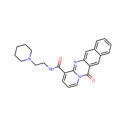 O=C(NCCN1CCCCC1)c1cccn2c(=O)c3cc4ccccc4cc3nc12 ZINC000169349314