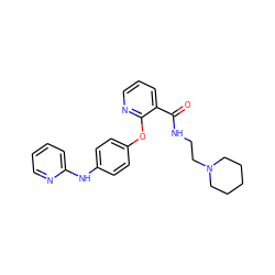 O=C(NCCN1CCCCC1)c1cccnc1Oc1ccc(Nc2ccccn2)cc1 ZINC000148771202